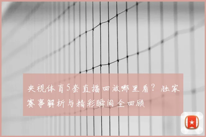 央视体育5套直播回放哪里看？独家赛事解析与精彩瞬间全回顾